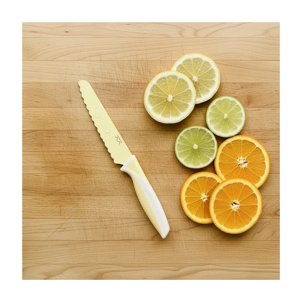 KiddiKutter Bezpieczny nóż do nauki krojenia dla dzieci LEMON CREAM kolekcja GELATO lekki