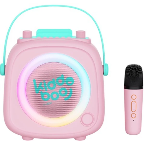 Kiddoboo zestaw karaoke głośnik KidsVoice różowy 3+