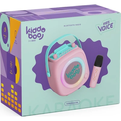 Kiddoboo zestaw karaoke głośnik KidsVoice różowy 3+