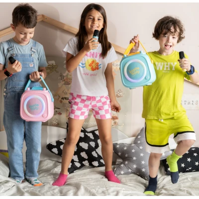 Kiddoboo zestaw karaoke głośnik KidsVoice różowy 3+