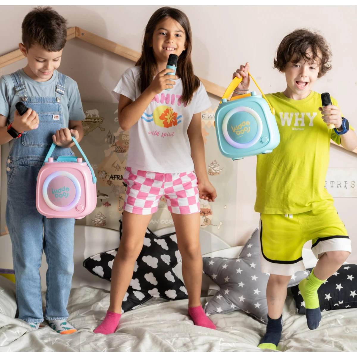 Kiddoboo zestaw karaoke głośnik KidsVoice różowy 3+
