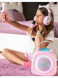 Kiddoboo zestaw karaoke głośnik KidsVoice różowy 3+