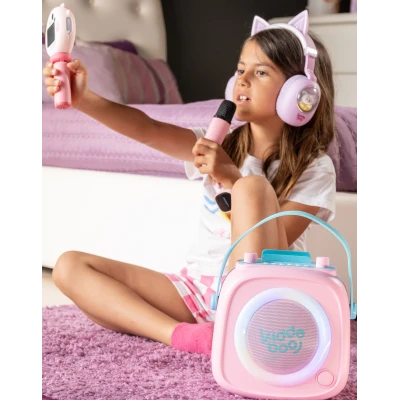 Kiddoboo zestaw karaoke głośnik KidsVoice różowy 3+