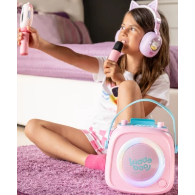 Kiddoboo zestaw karaoke głośnik KidsVoice różowy 3+