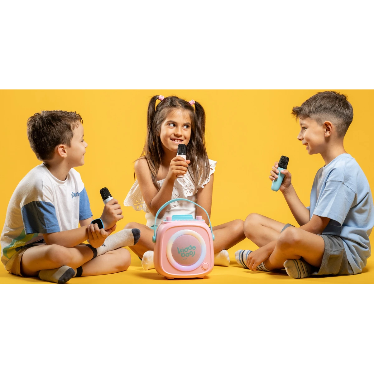 Kiddoboo zestaw karaoke głośnik KidsVoice różowy 3+
