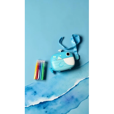 Kiddoboo FotoFun 2 aparat z drukarką termiczną i selfie + karta 32GB Blue