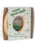 Petit Boum Drewniana zabawka sensoryczna do rączki Donut Calm Zielony 6m+