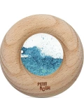 Petit Boum Drewniana zabawka sensoryczna do rączki Donut Calm Turkusowy 6m+