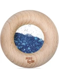 Petit Boum Drewniana zabawka sensoryczna do rączki Donut Calm Niebieski 6m+