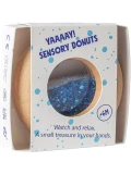 Petit Boum Drewniana zabawka sensoryczna do rączki Donut Calm Niebieski 6m+