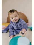 Petit Boum Drewniana zabawka sensoryczna do rączki Donut Calm Niebieski 6m+