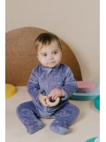 Petit Boum Drewniana zabawka sensoryczna do rączki Donut Calm Niebieski 6m+