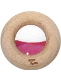 Petit Boum Drewniana zabawka sensoryczna do rączki Donut Calm Różowy 6m+