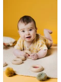 Petit Boum Drewniana zabawka sensoryczna do rączki Donut Calm Różowy 6m+