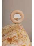 Petit Boum Drewniana zabawka sensoryczna do rączki Reflect Donut- świat odbić 6m+