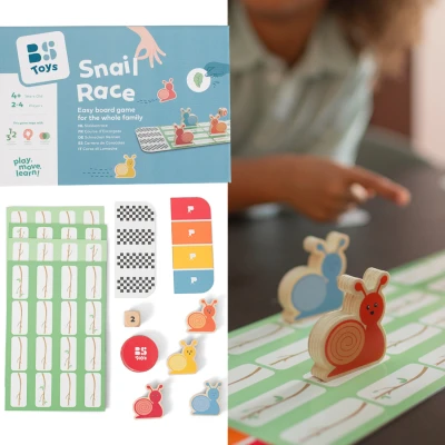 BS Toys Wyścig Ślimaków – emocjonująca gra planszowa 2–4 graczy 4+ FSC®