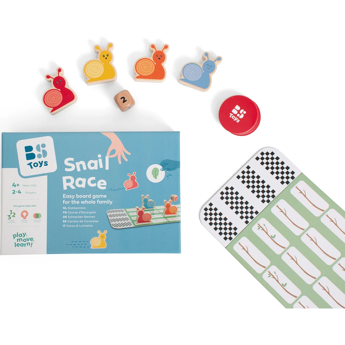BS Toys Wyścig Ślimaków – emocjonująca gra planszowa 2–4 graczy 4+ FSC®