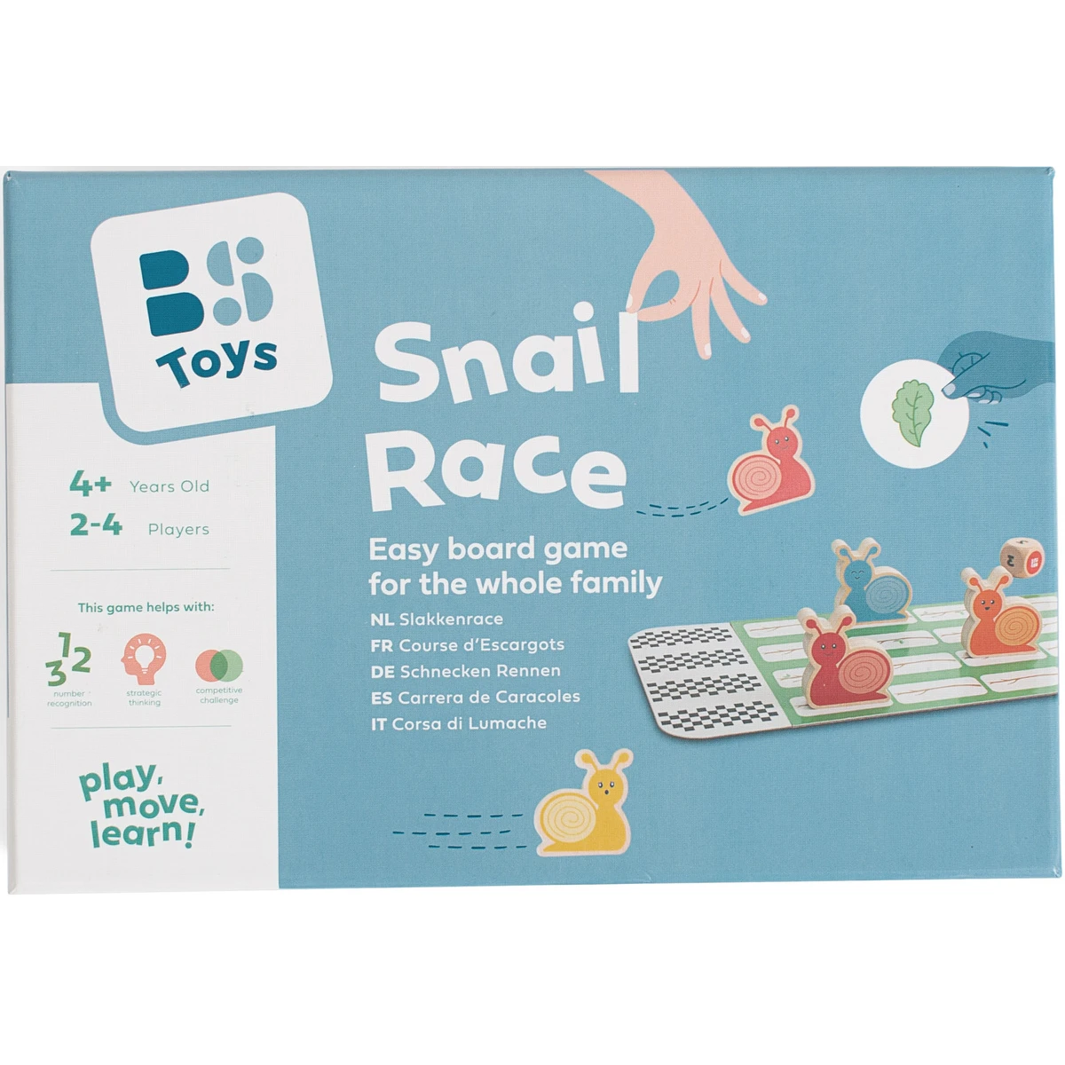BS Toys Wyścig Ślimaków – emocjonująca gra planszowa 2–4 graczy 4+ FSC®