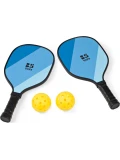 BS Toys Zestaw do Pickleballa dla Dzieci i Dorosłych – 2 Rakietki Drewniane + Siatka + Piłki + Torba | FSC® | wiek 8+