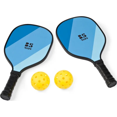 BS Toys Zestaw do Pickleballa dla Dzieci i Dorosłych – 2 Rakietki Drewniane + Siatka + Piłki + Torba | FSC® | wiek 8+