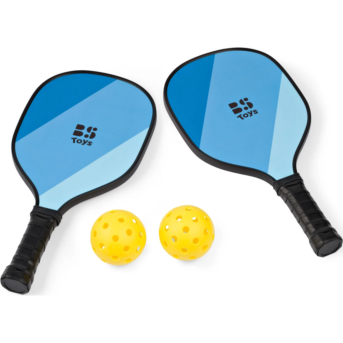 BS Toys Zestaw do Pickleballa dla Dzieci i Dorosłych – 2 Rakietki Drewniane + Siatka + Piłki + Torba | FSC® | wiek 8+