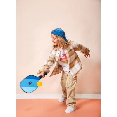 BS Toys Zestaw do Pickleballa dla Dzieci i Dorosłych – 2 Rakietki Drewniane + Siatka + Piłki + Torba | FSC® | wiek 8+