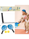BS Toys Zestaw do Pickleballa dla Dzieci i Dorosłych – 2 Rakietki Drewniane + Siatka + Piłki + Torba | FSC® | wiek 8+