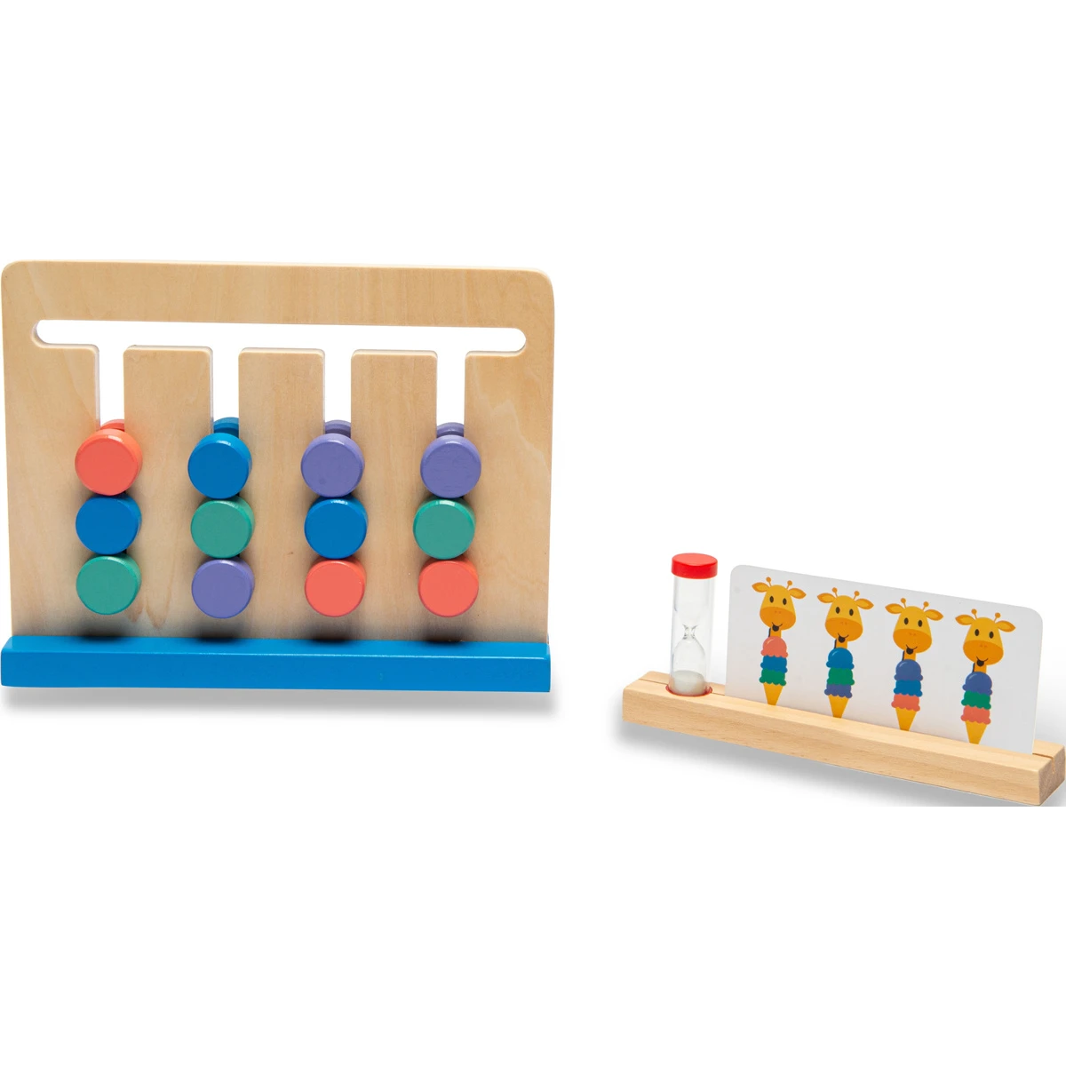 BS Toys Układanka Logiczna Żyrafa z Klepsydrą 4+ gra na spostrzegawczość i skupienie