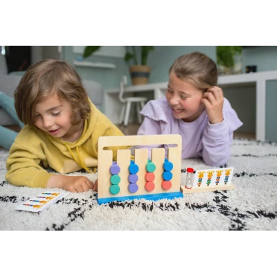 BS Toys Układanka Logiczna Żyrafa z Klepsydrą 4+ gra na spostrzegawczość i skupienie