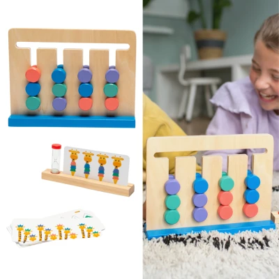BS Toys Układanka Logiczna Żyrafa z Klepsydrą 4+ gra na spostrzegawczość i skupienie