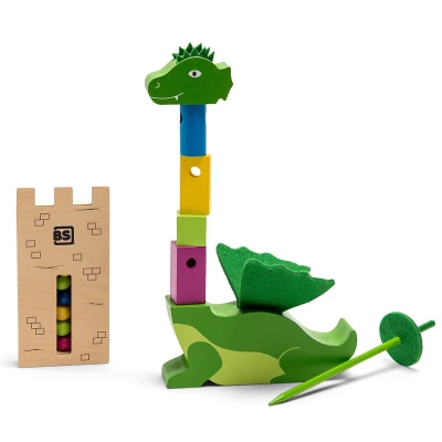 BS Toys Drewniana gra zręcznościowa Wieża smoka 6+