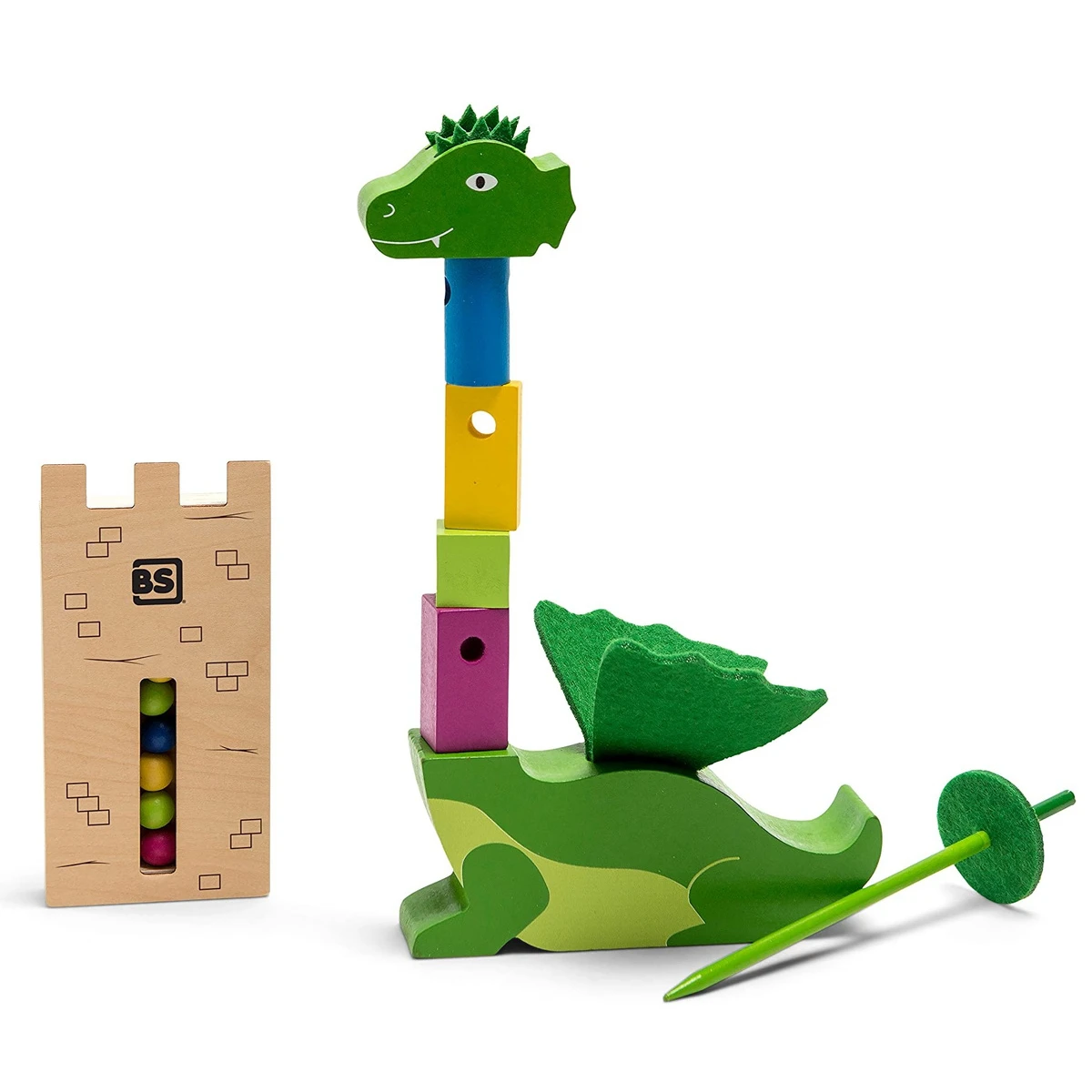 BS Toys Drewniana gra zręcznościowa Wieża smoka 6+