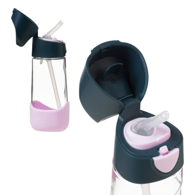 B.BOX Zestaw Mini Lunchbox + Butelka tritanowa ze słomką 450 ml Indigo Rose b.box