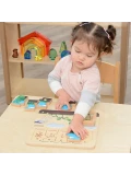MASTERKIDZ Drewniana Tablica Cykl Życia Fasoli