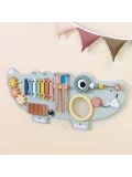 TOOKY TOY Drewniana Tablica Manipulacyjna Krokodyl 3 el.