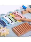 TOOKY TOY Drewniana Tablica Manipulacyjna Krokodyl 3 el.