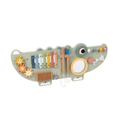 TOOKY TOY Drewniana Tablica Manipulacyjna Krokodyl 3 el.