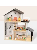 TOOKY TOY Drewniana Rezydencja dla Lalek 25 Elementów