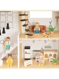 TOOKY TOY Drewniana Rezydencja dla Lalek 25 Elementów