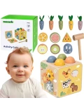 TOOKY TOY Drewniana Wiosenna Kostka Edukacyjna 5w1