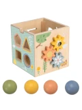 TOOKY TOY Drewniana Wiosenna Kostka Edukacyjna 5w1