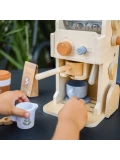 TOOKY TOY Drewniany Zestaw Do Kawy - Ekspres Baristy
