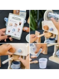 TOOKY TOY Drewniany Zestaw Do Kawy - Ekspres Baristy