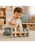 Viga PolarB Drewniana Przebijanka Wbijanka z Młoteczkiem Pingwinek Montessori