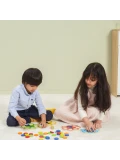 VIGA Drewniana Gra Dopasuj Kolory Pawi Ogon Montessori + Karty