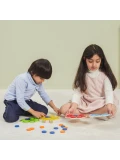 VIGA Drewniana Gra Dopasuj Kolory Pawi Ogon Montessori + Karty