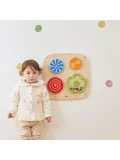 VIGA Drewniana Tablica Manipulacyjna Ścienna Panel Sensoryczny Montessori