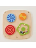 VIGA Drewniana Tablica Manipulacyjna Ścienna Panel Sensoryczny Montessori