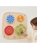 VIGA Drewniana Tablica Manipulacyjna Ścienna Panel Sensoryczny Montessori