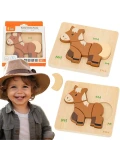 VIGA Drewniane Puzzle - Mój Przyjaciel Konik